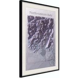 Arkiio Affisch Isometric Map: North-Eastern Italy [Poster] 20x30 Poster